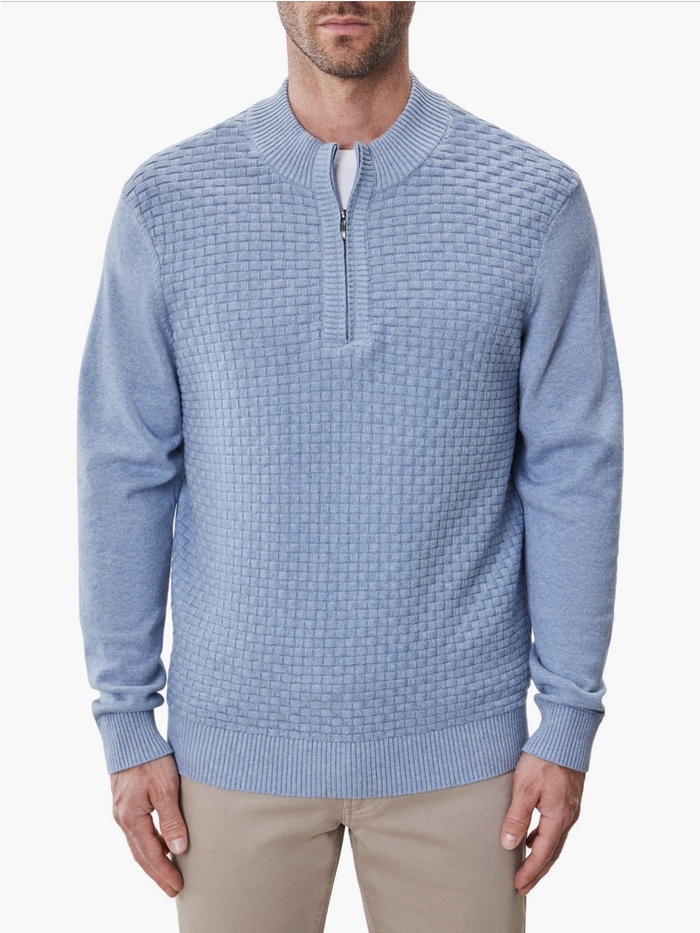 NWT Basketweave Half Zip Sweater